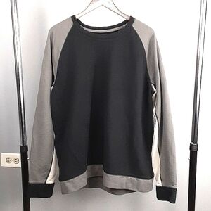Converse Black Gray Black Colorblock Crewneck Sweater